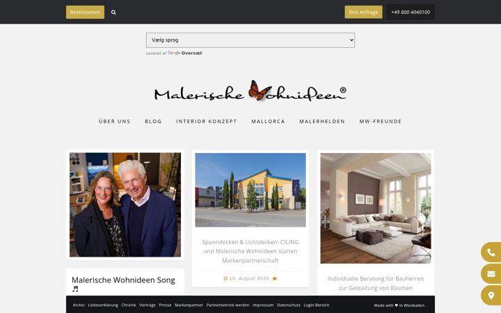 Screenshot of malerische-wohnideen.com