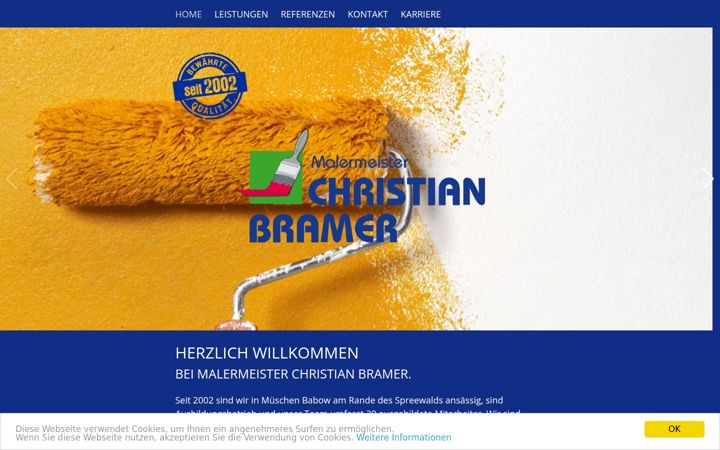 Screenshot of malermeister-bramer.com