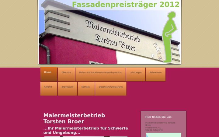 Zrzut ekranu malermeister-broer.de