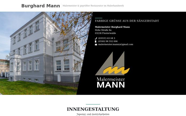 Screenshot of malermeister-mann.de