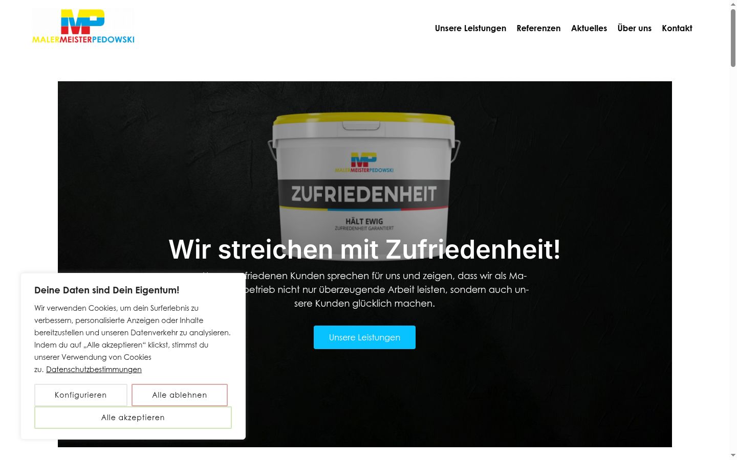 Screenshot tal-banner tal-kunsens muri qabel kwalunkwe interazzjoni