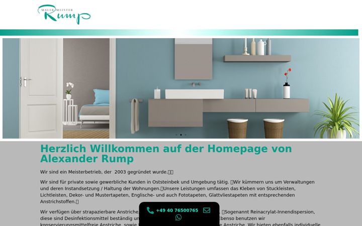 Screenshot of malermeister-rump.de