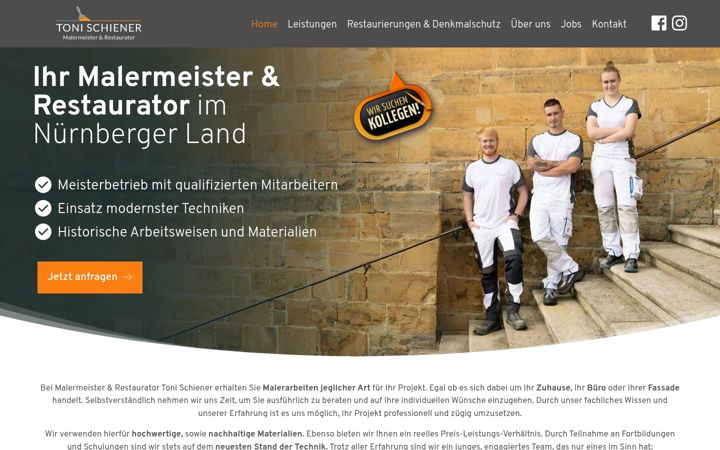 Screenshot of malermeister-schiener.de