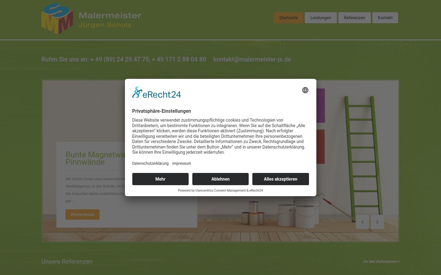 Screenshot tal-banner tal-kunsens muri qabel kwalunkwe interazzjoni