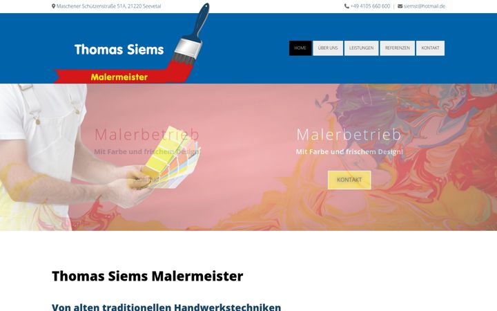 Screenshot of malermeister-siems.de
