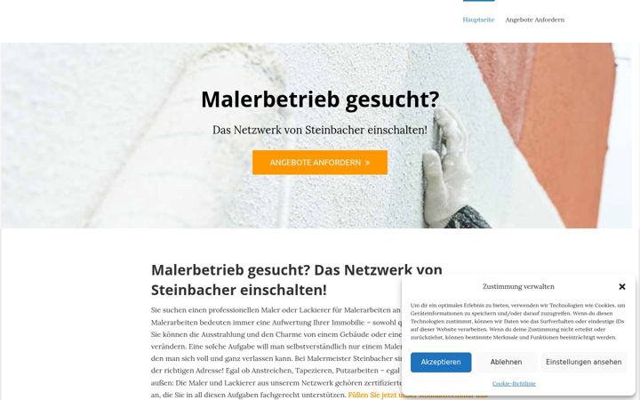 Screenshot of malermeister-steinbacher.de