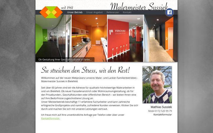 Screenshot of malermeister-sussiek.de