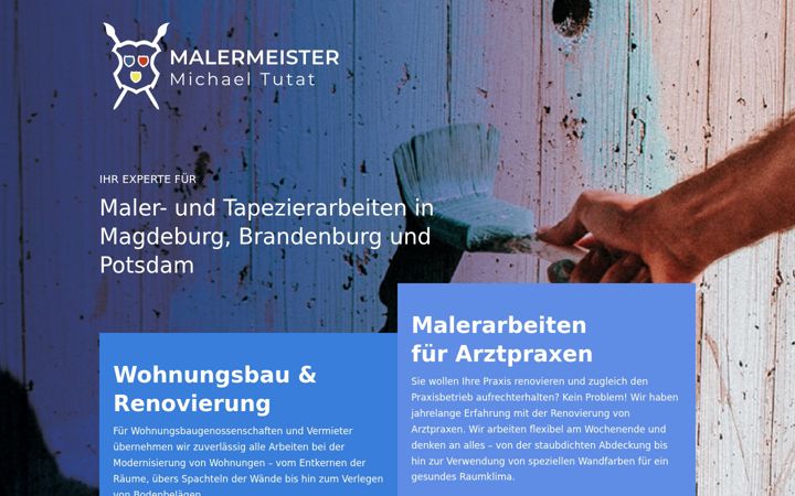 Screenshot of malermeister-tutat.de
