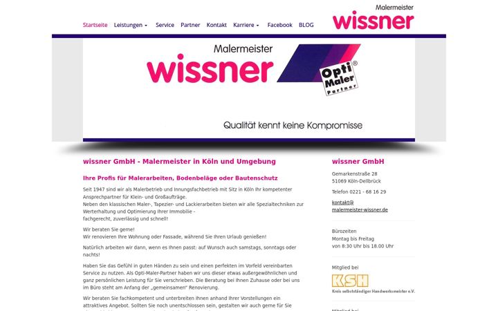 Screenshot ta' malermeister-wissner.de