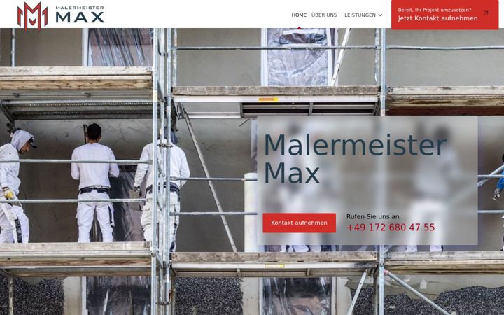 Screenshot of malermeistermax.com