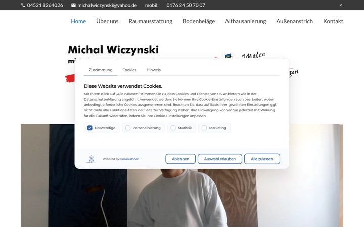 Screenshot of malermicha.de
