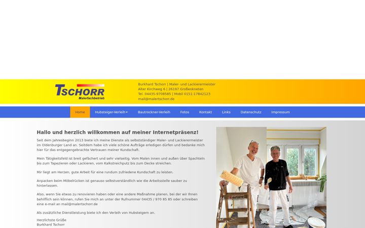 Screenshot of malertschorr.de