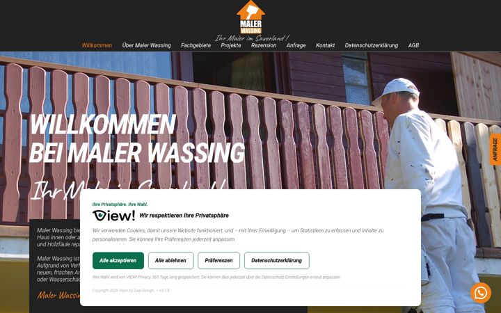 Screenshot of malerwassing.de