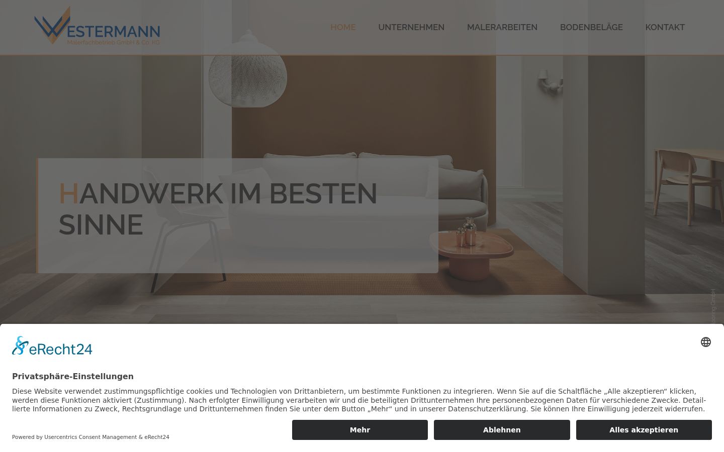 Screenshot of the consent banner shown before any interaction