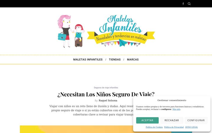 Screenshot of maletasinfantiles.es