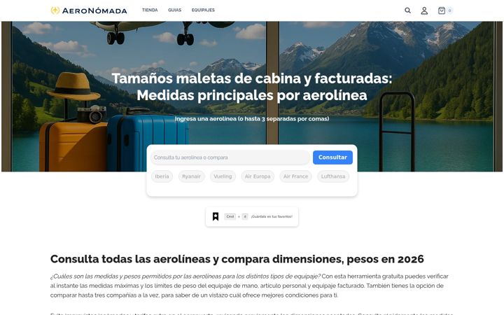 Screenshot of maletastravel.es