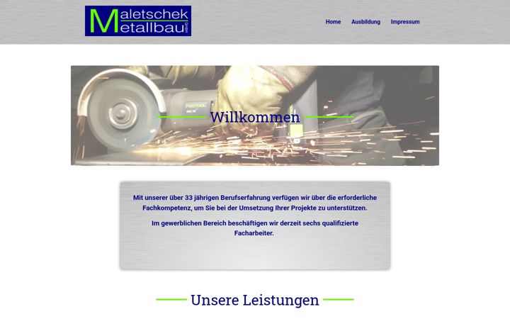 Screenshot of maletschek-metallbau.de