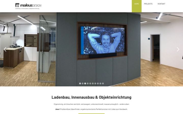 Screenshot of maleus-design.de