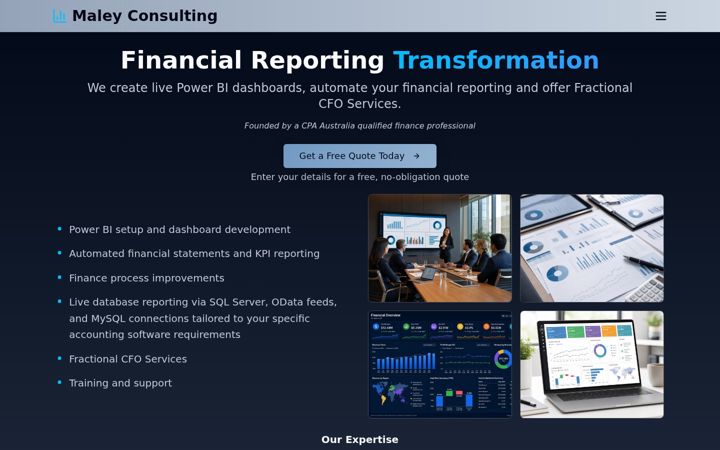 Screenshot of maleyconsulting.org