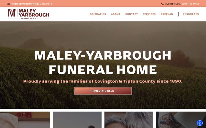 Screenshot of maleyyarbrough.com