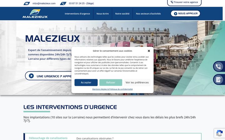Screenshot of malezieux.com