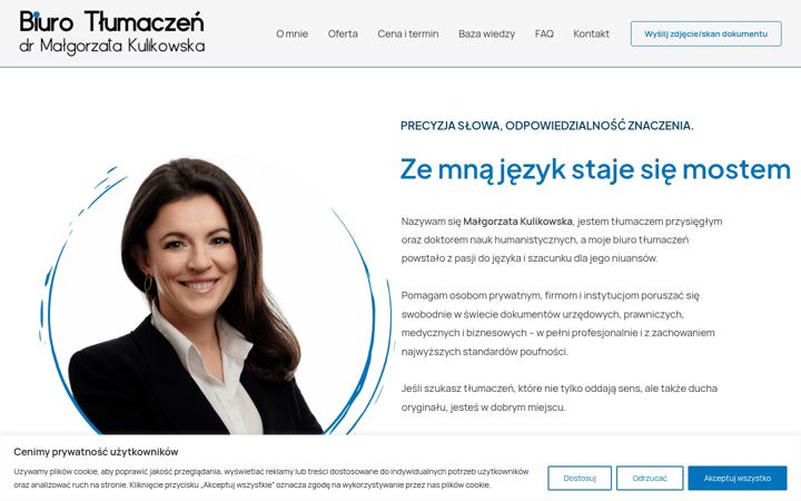 Screenshot of malgorzatakulikowska.com