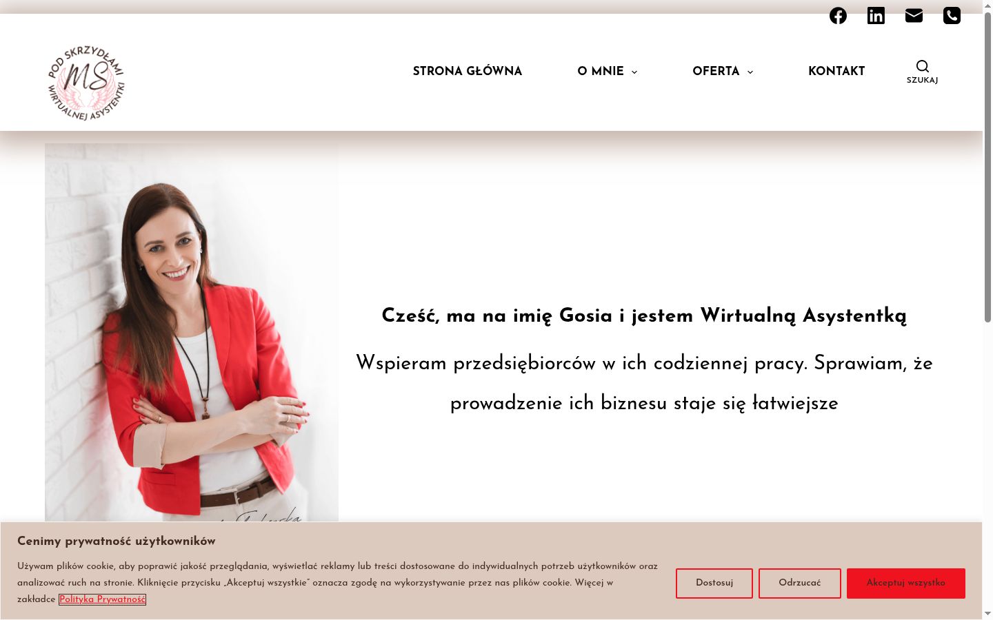 Snimka zaslona bannera za privolu prikazanog prije bilo kakve interakcije