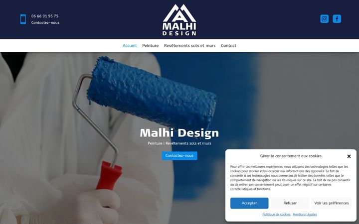 Screenshot of malhi-design.fr