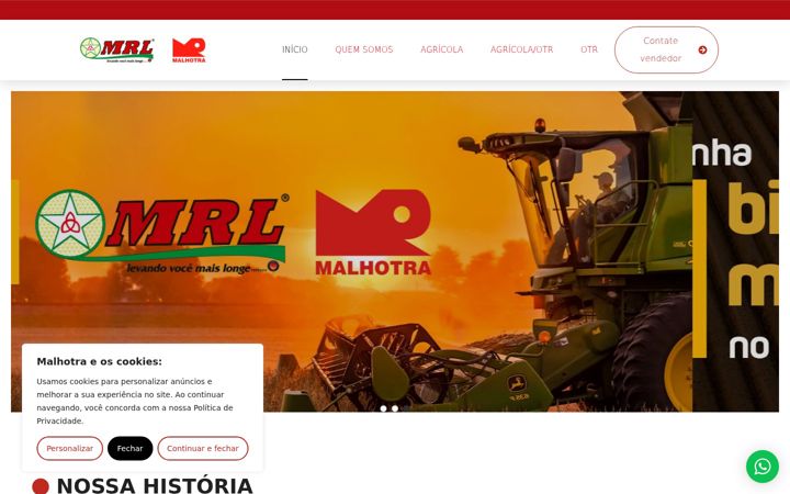 Screenshot of malhotra.com.br