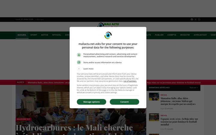 Screenshot of maliactu.net