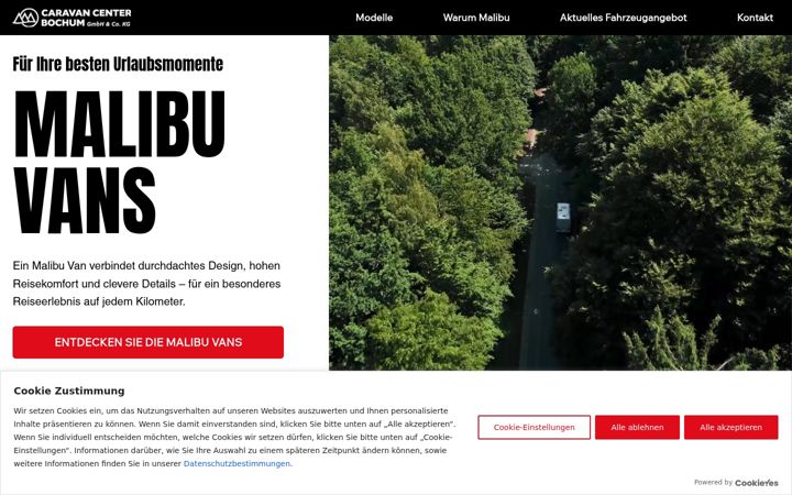 Screenshot of malibu-van-kaufen.de
