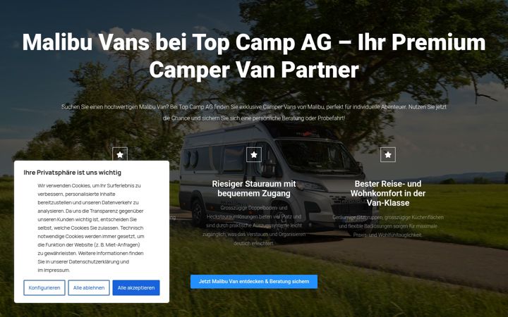 Screenshot of malibu-vans.ch