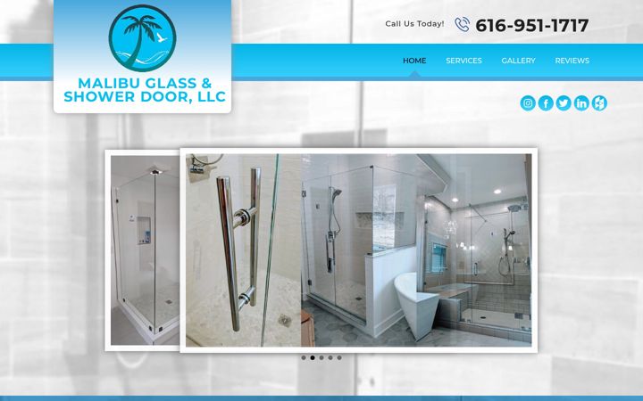 Screenshot of malibuglassmi.com