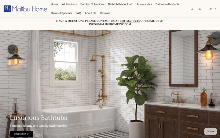 Screenshot of malibuhomeinc.com