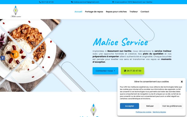Screenshot of malice-service.fr