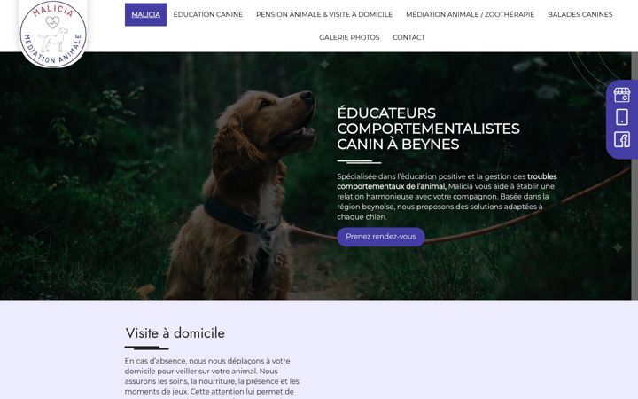Screenshot of malicia-mediation-animale.fr