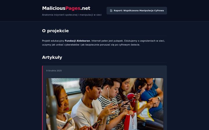 Screenshot of maliciouspages.net