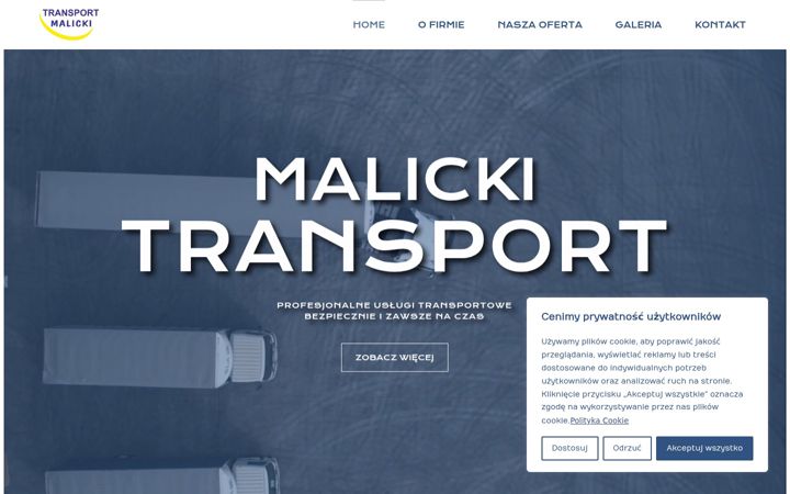 Screenshot of malicki-transport.pl