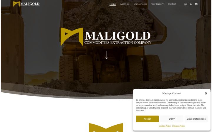 Screenshot of maligold.co.uk