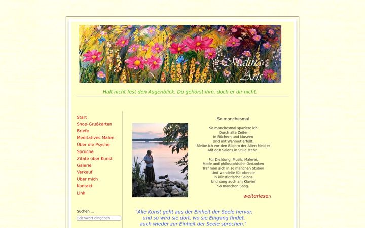 Screenshot of malina-arts.de