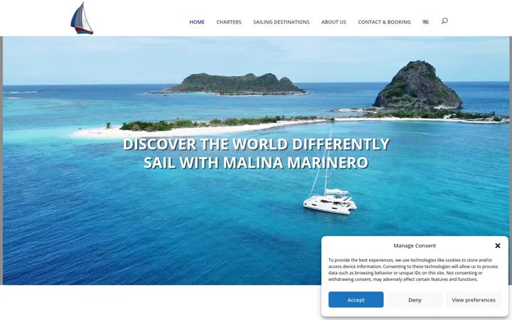 Screenshot of malinamarinero.com