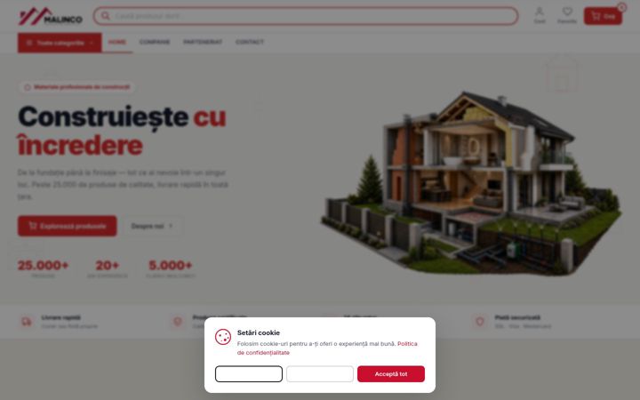 Screenshot of malinco.ro