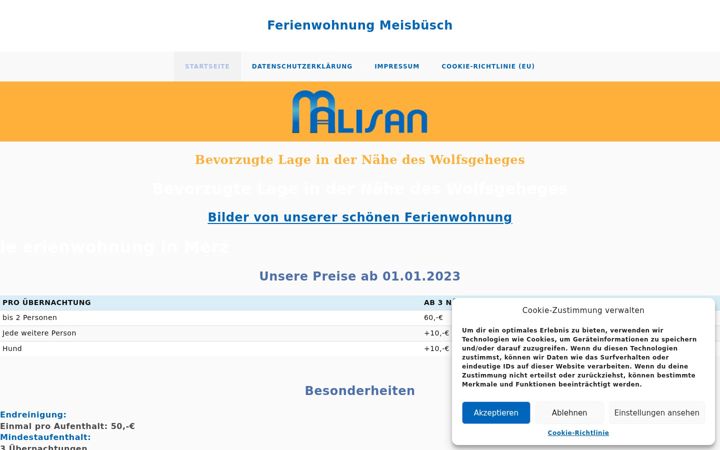 Screenshot of malisan.de