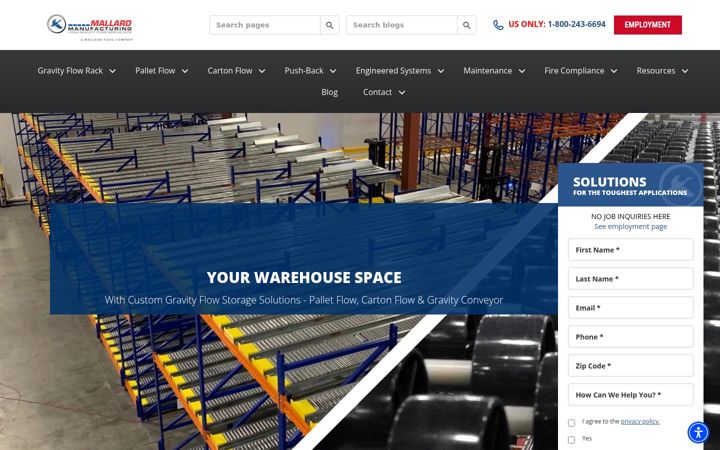 Screenshot of mallardmfg.com