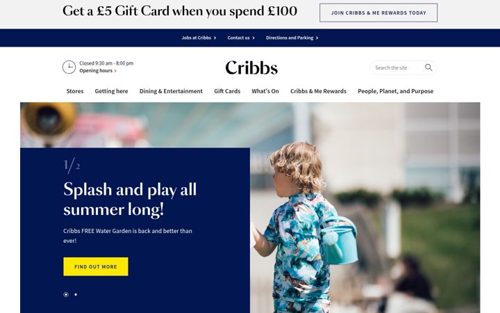 Screenshot of mallcribbs.com