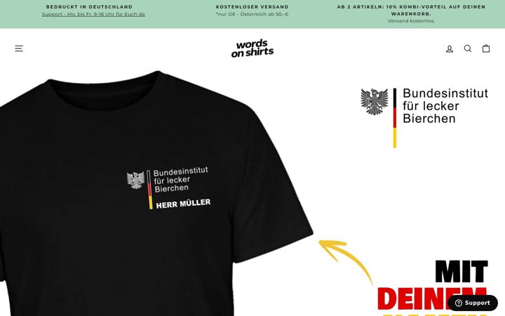 Screenshot of malle-merch.de