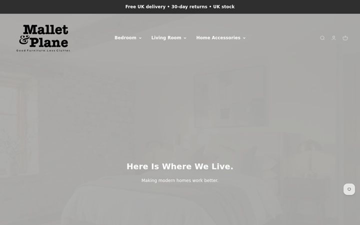 Screenshot of malletandplane.co.uk