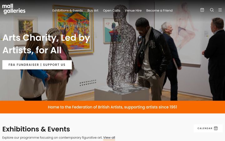 Screenshot of mallgalleries.org.uk