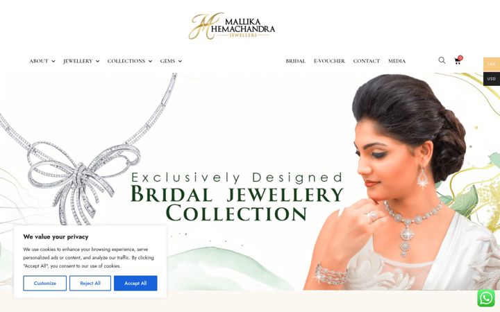 Screenshot of mallikahemachandra.com