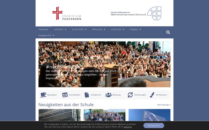 Screenshot of mallinckrodt-gymnasium.de